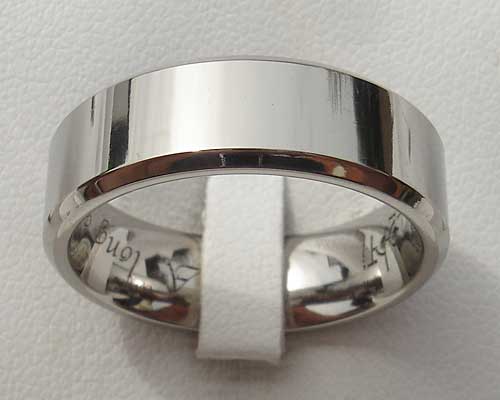 Plain titanium wedding ring