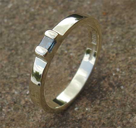 Princess cut diamond sterling silver engagement ring