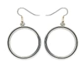 Titanium drop earrings featuring a striking geometric silhouette
