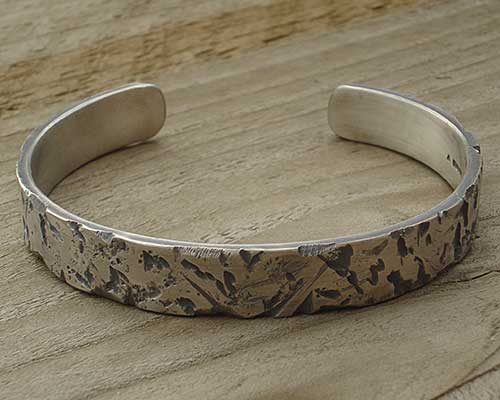 Rocky Texture Sterling Silver Cuff Bracelet| LOVE2HAVE UK!