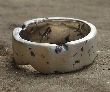 Rocky silver ring for men