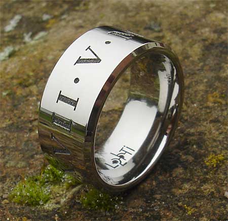 Roman numeral ring for men
