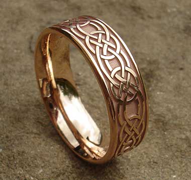 Rose gold Celtic ring