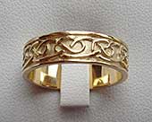 Scottish gold Celtic wedding ring