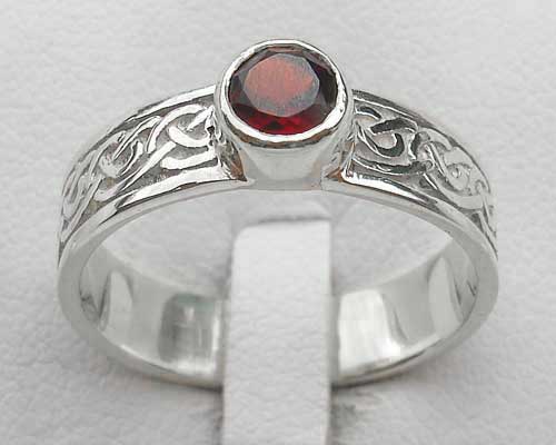 Scottish silver Celtic engagement ring