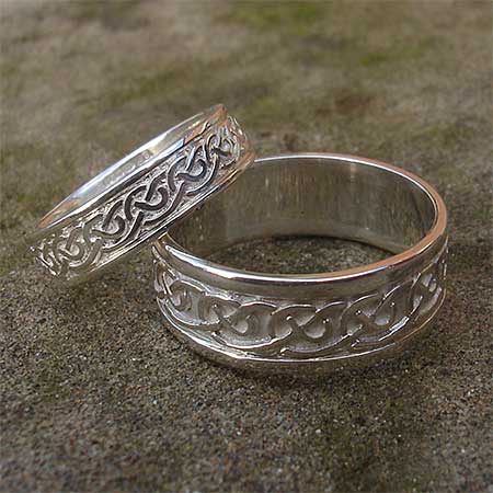 Scottish silver Celtic rings