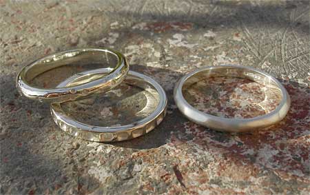 Scottish white gold rings
