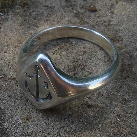 Silver signet ring