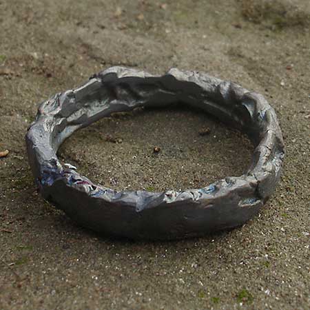 Sterling silver blackened ring