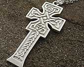 Silver Celtic cross necklace