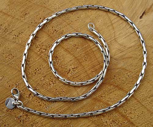 Silver chain necklace for men