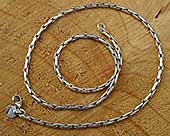 Silver chain necklace for men