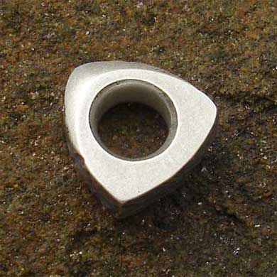 Silver charm bead made in Britain