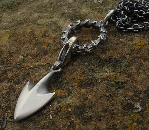 Silver medieval necklace