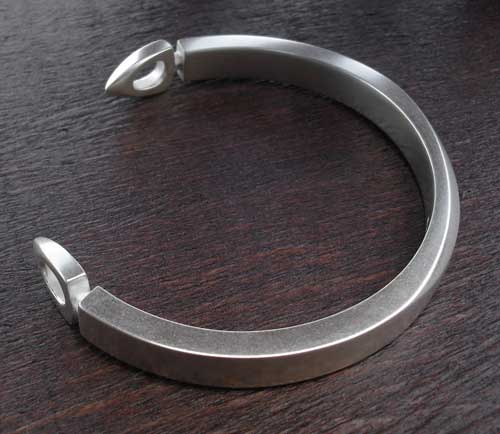 Silver cuff mens bracelet