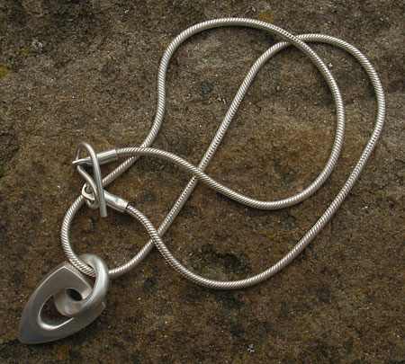 Silver designer pendant and necklace