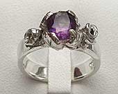 Silver Gothic engagement ring