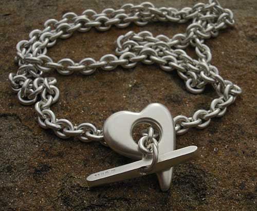 Womens Designer Silver Heart Necklace | SALE| UK!