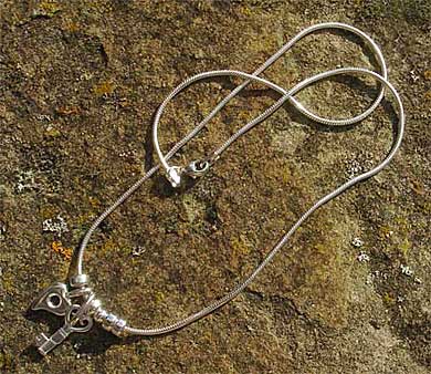 Silver heart shape necklace for women