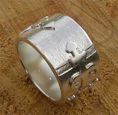 Silver medieval ring