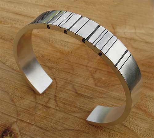 Mens personalised silver bracelet