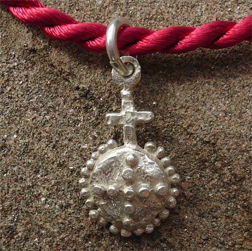 Silver orb charm necklace