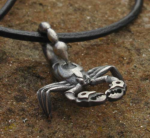 Silver scorpion pendant