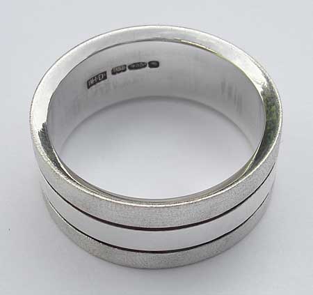 Silver wedding ring for men