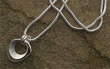 Silver womens necklace