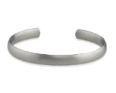 Rounded profile titanium cuff bracelet