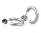 Small titanium round hoop earrings