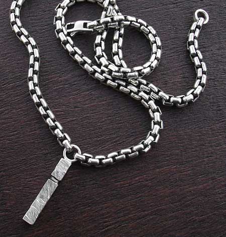 Mens sterling silver chain necklace