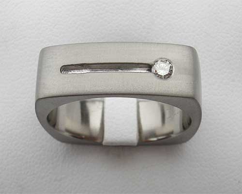Mens Square Diamond Set Wedding Ring | LOVE2HAVE in the UK!