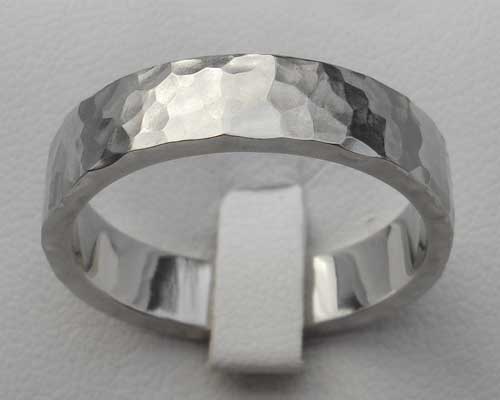 Hammered Stainless Steel Wedding Ring | LOVE2HAVE in the UK!