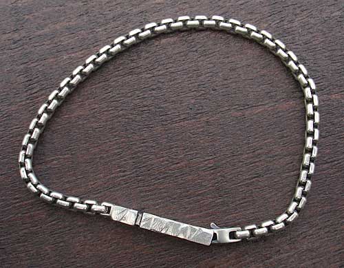 Sterling silver chain bracelet for men
