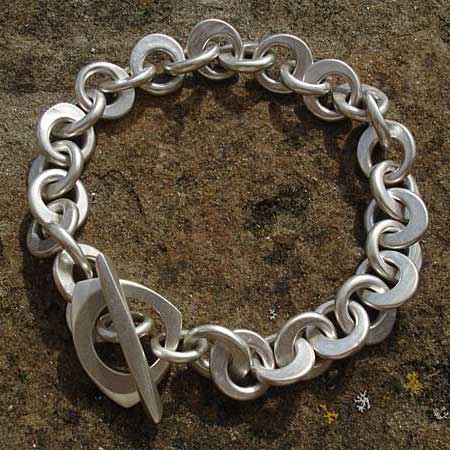 Sterling silver chunky chain bracelet