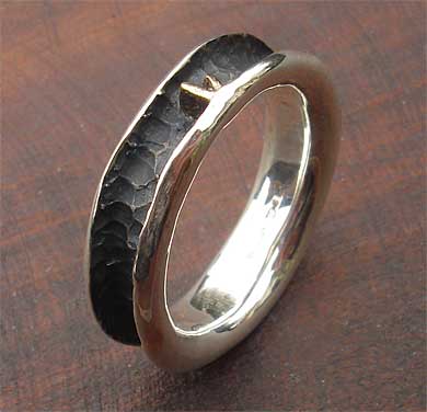 Sterling silver contemporary ring