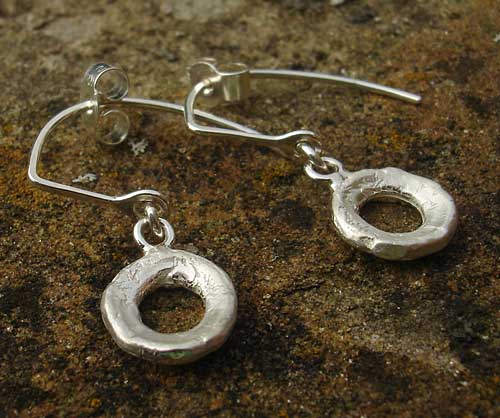 Sterling silver designer drop earrings