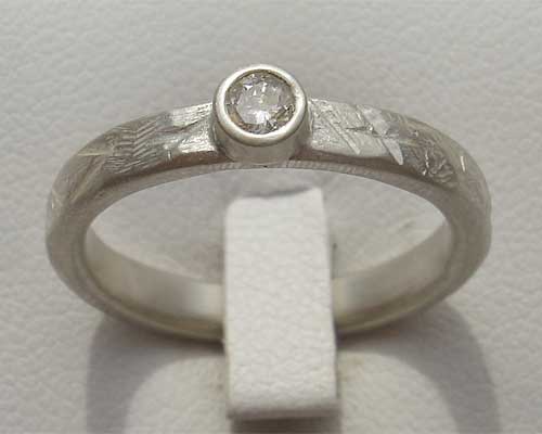 Sterling silver designer engagement ring