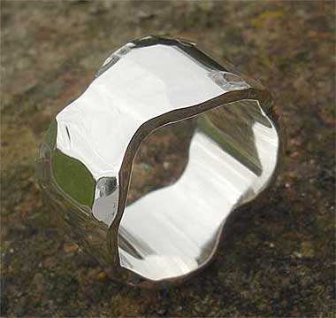 Sterling silver designer wedding ring