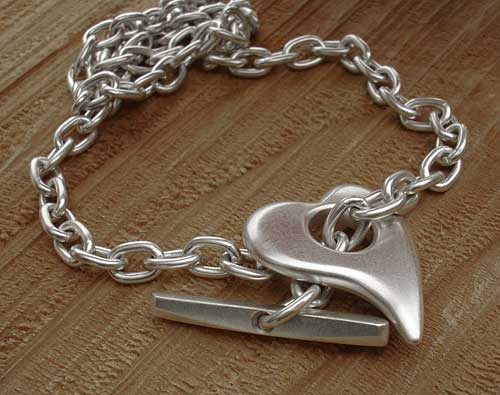 Sterling silver heart necklace