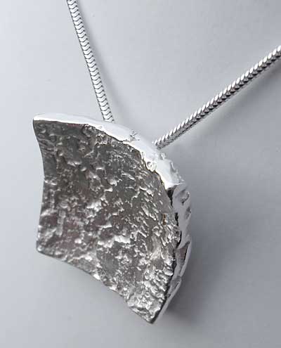 Sterling silver square pendant
