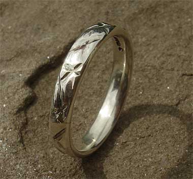 Silver womens designer ring