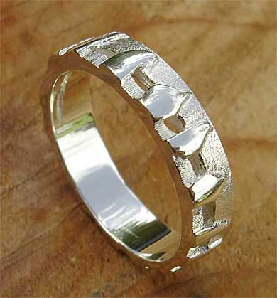 Scottish standing stone circle wedding ring
