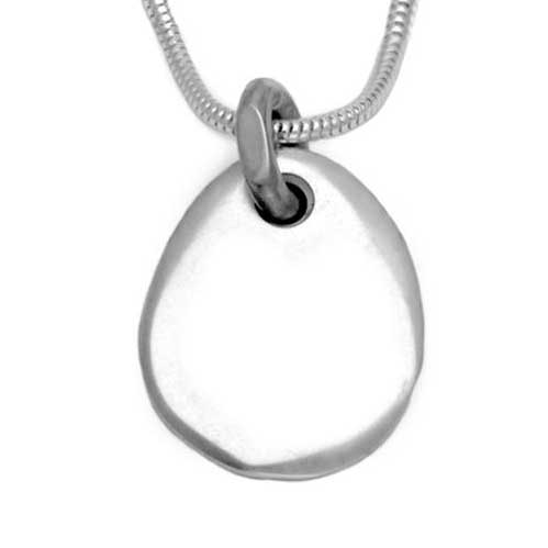 Stone shape silver necklace
