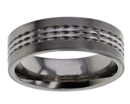 Titanium designer ring