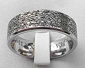 Textured pattern titanium ring