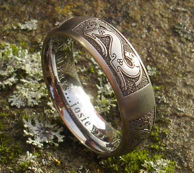 Titanium Celtic dog ring