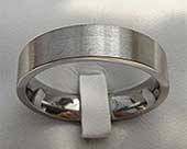 Size K Flat Titanium Wedding Ring