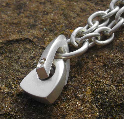Triangle T-Bar sterling silver necklace
